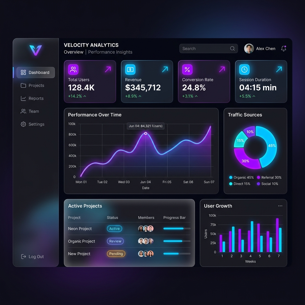 Analytics Dashboard UI